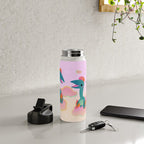 Quetzalcoatlus in the pink sky Water Bottle Gallery Image 4