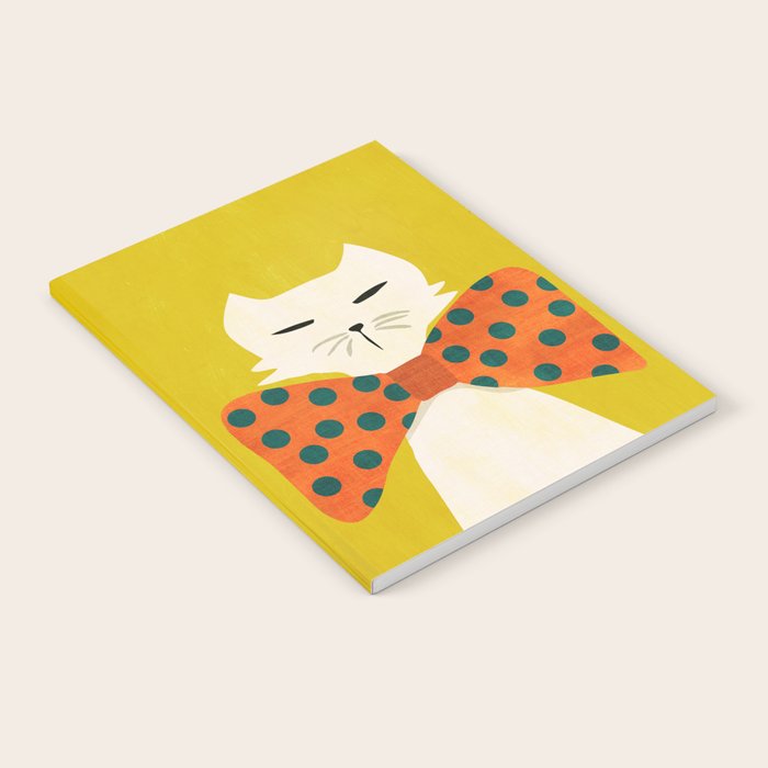Cat with incredebly oversized humongous bowtie Notebook Gallery Image 2