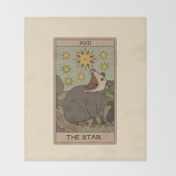 The Star - Possum Tarot Throw Blanket Gallery Image 2