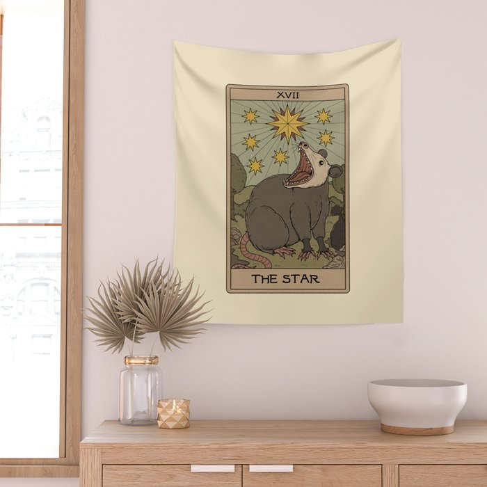The Star - Possum Tarot Wall Tapestry Gallery Image 2