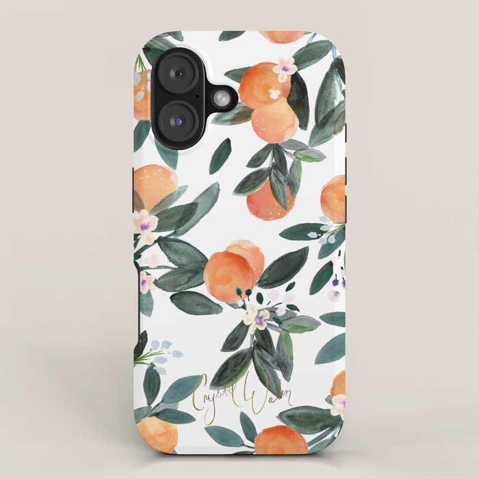Dear Clementine - oranges on white iPhone Case Gallery Image 1