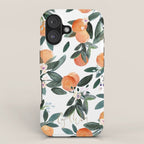 Dear Clementine - oranges on white iPhone Case Gallery Image 1