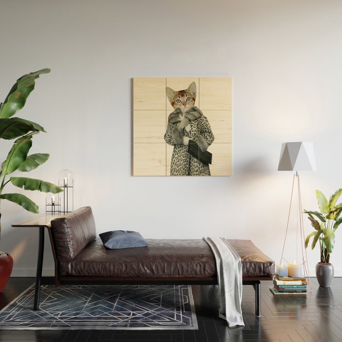 Kitten Dressed as Cat Wood Wall Art Gallery Image 2