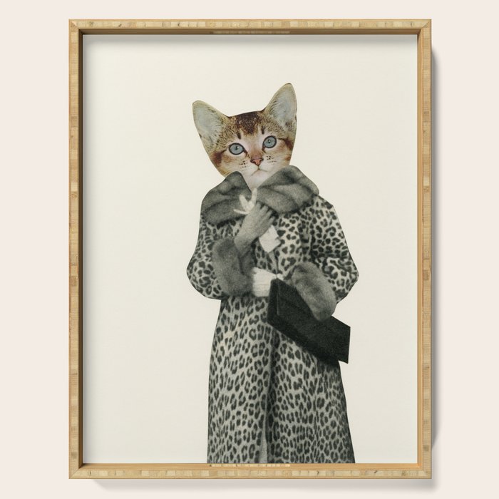 Kitten Dressed as Cat Serving Tray Gallery Image 1
