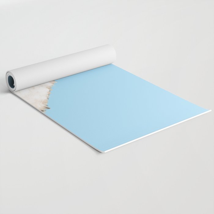 Bubble Gum Sneaky Llama in Blue Yoga Mat Gallery Image 2