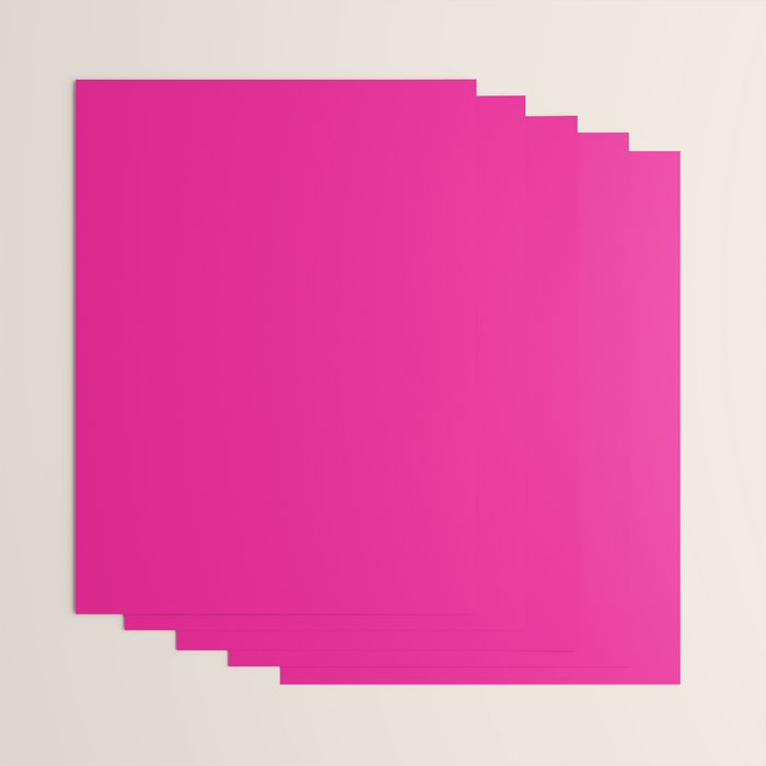 Very Hot Pink Bright Solid Color Wrapping Paper Gallery Image 3