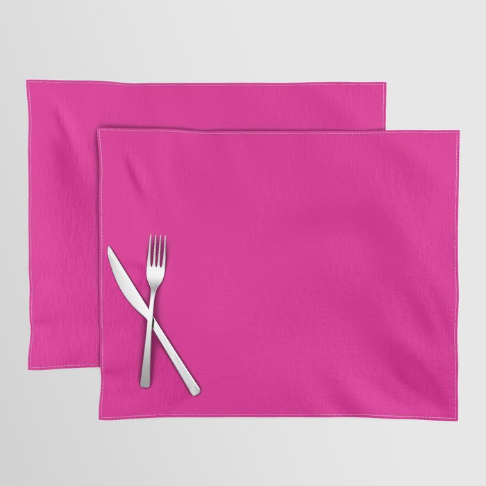 Very Hot Pink Bright Solid Color Placemat Gallery Image 1