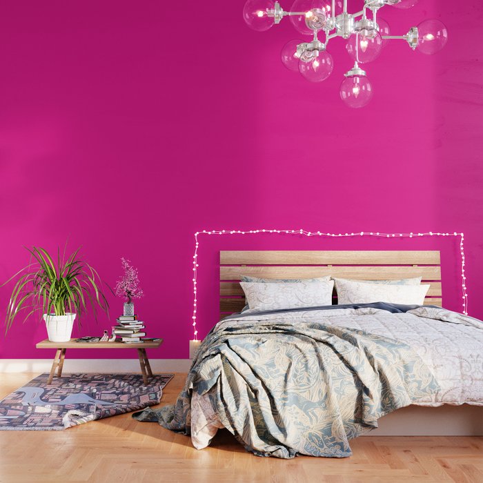 Very Hot Pink Bright Solid Color Wallpaper Gallery Image 3