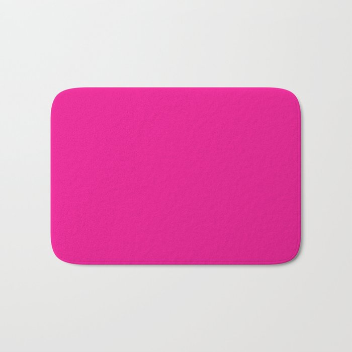 Very Hot Pink Bright Solid Color Bath Mat Gallery Image 1