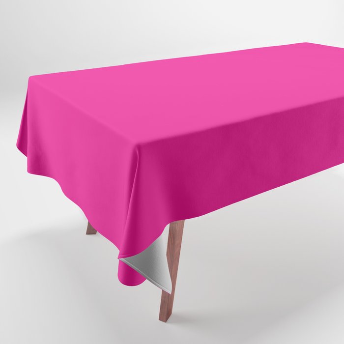 Very Hot Pink Bright Solid Color Tablecloth Gallery Image 1