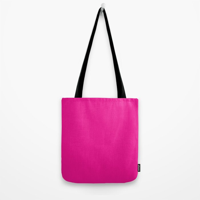 Very Hot Pink Bright Solid Color Tote Bag Gallery Image 2
