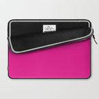 Very Hot Pink Bright Solid Color Laptop Sleeve Gallery Image 2