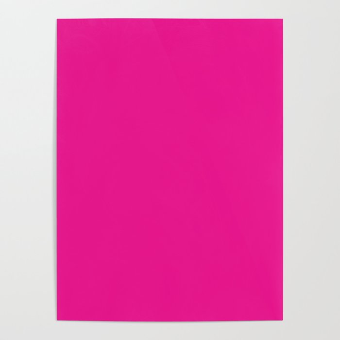 Very Hot Pink Bright Solid Color Poster Gallery Image 4