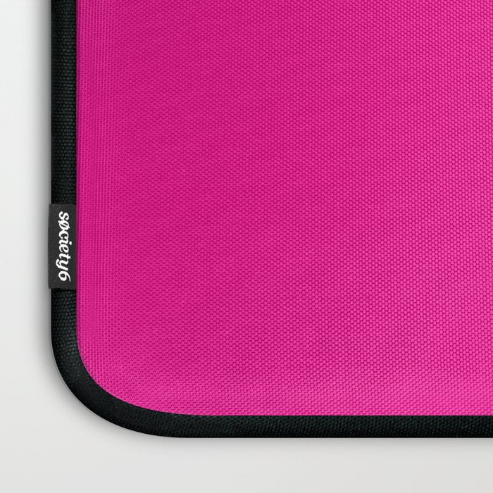 Very Hot Pink Bright Solid Color Laptop Sleeve Gallery Image 3