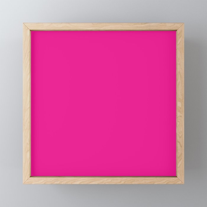 Very Hot Pink Bright Solid Color Mini Art Print Gallery Image 1