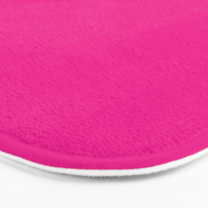Very Hot Pink Bright Solid Color Bath Mat Gallery Image 3