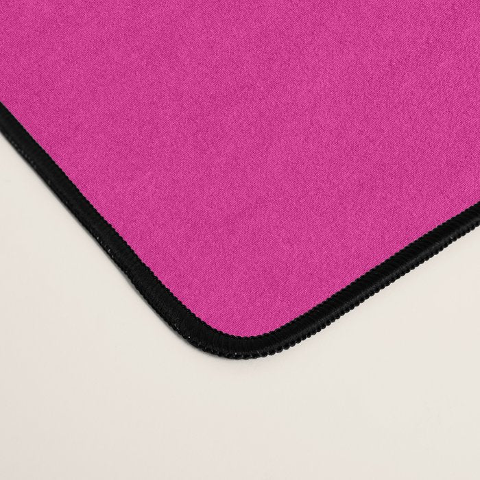 Very Hot Pink Bright Solid Color Desk Mat Gallery Image 4