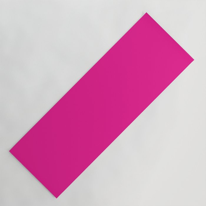 Very Hot Pink Bright Solid Color Yoga Mat Gallery Image 1