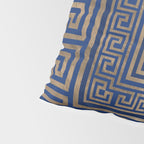 Greek Key Ornament - Greek Meander -gold on blue Pillow Sham Gallery Image 4
