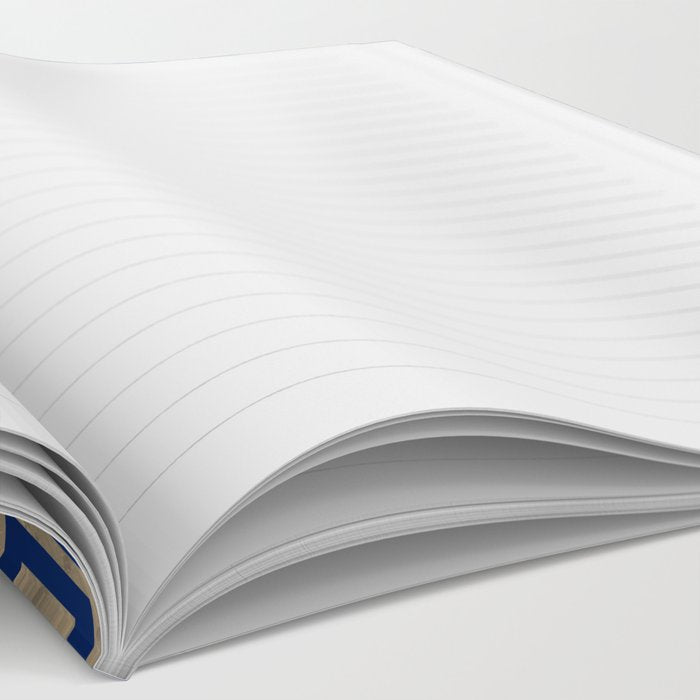 Greek Key Ornament - Greek Meander -gold on blue Notebook Gallery Image 2