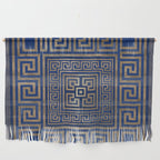 Greek Key Ornament - Greek Meander -gold on blue Wall Hanging Gallery Image 1