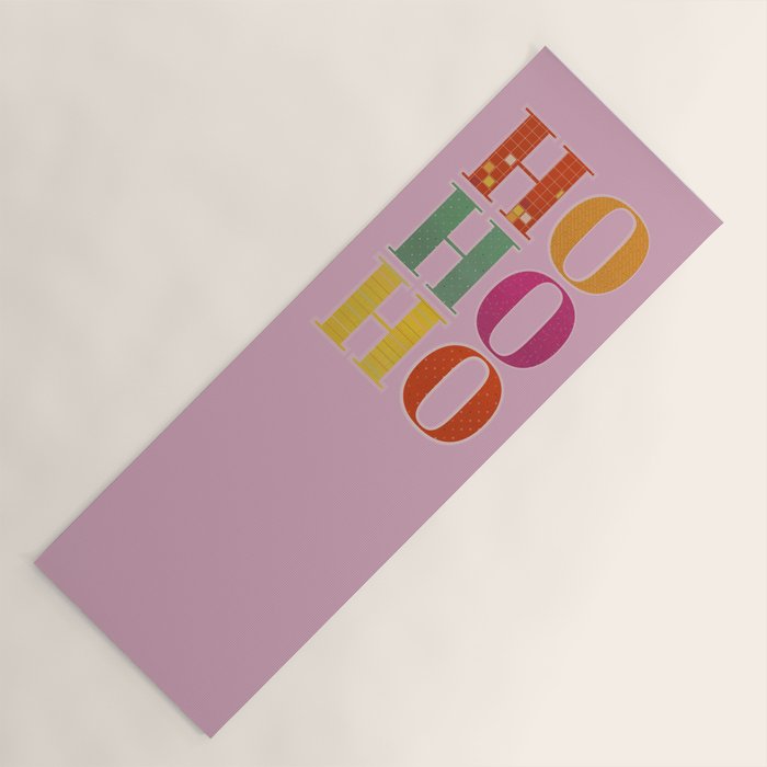 HO HO HO Festive Letters Yoga Mat Gallery Image 1