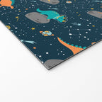 Dinosaurs Floating on an Asteroid Welcome Mat Gallery Image 2
