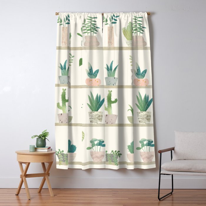 Little Plant Pots Window Curtain Gallery Image 5