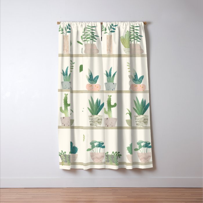 Little Plant Pots Window Curtain Gallery Image 3