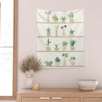 Little Plant Pots Wall Tapestry Gallery Image 2