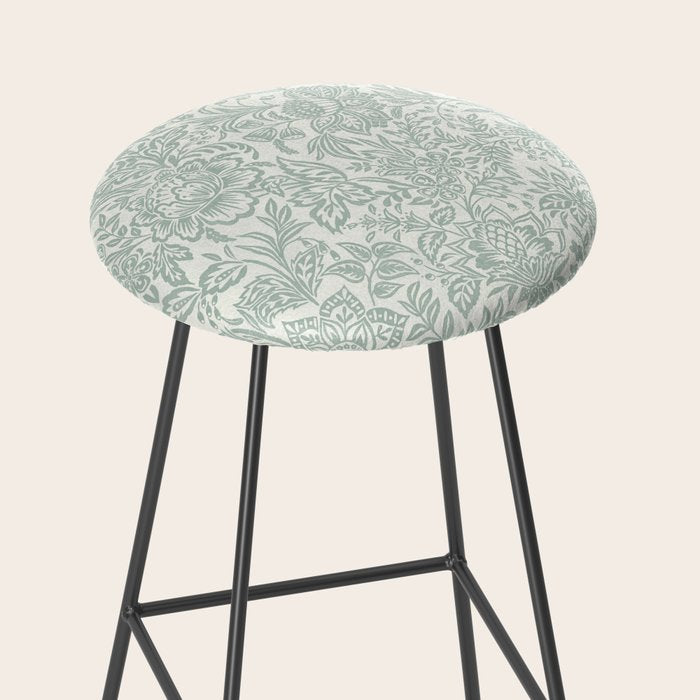 Jacobean Floral - sagebrush  Stool Gallery Image 2