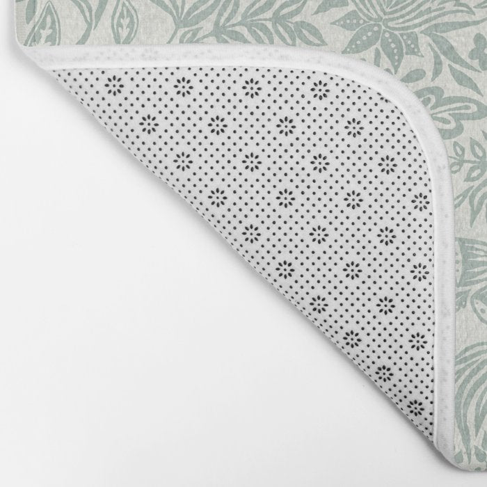 Jacobean Floral - sagebrush  Bath Mat Gallery Image 2