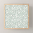 Jacobean Floral - sagebrush  Mini Art Print Gallery Image 1