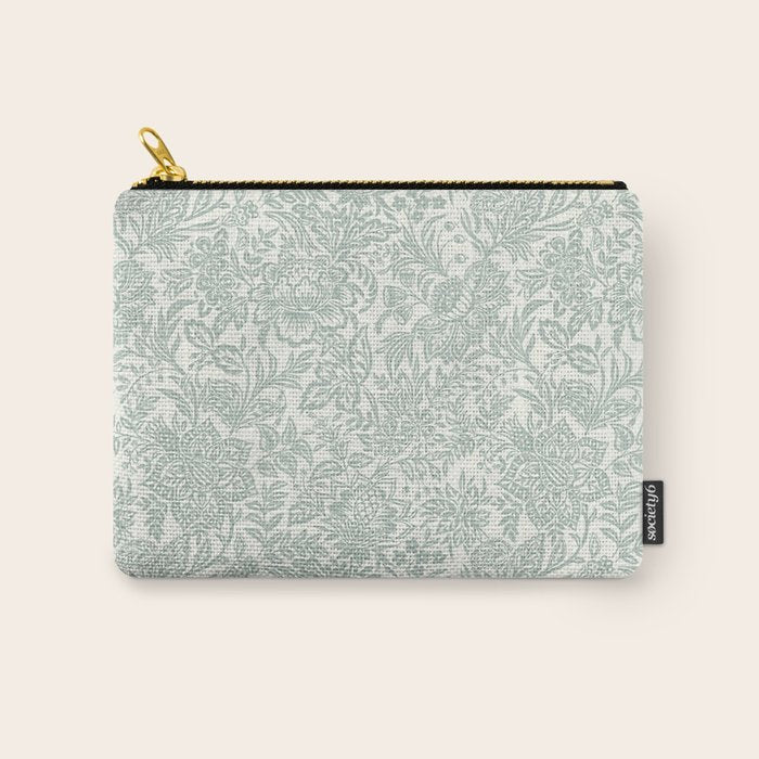Jacobean Floral - sagebrush  Carry All Pouch Gallery Image 1