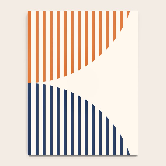 Abstraction Shapes 116 in Navy Blue Orange (Moon Phase Abstract)  Notebook Gallery Image 4