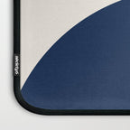 Abstraction Shapes 116 in Navy Blue Orange (Moon Phase Abstract)  Laptop Sleeve Gallery Image 3
