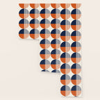Abstraction Shapes 116 in Navy Blue Orange (Moon Phase Abstract)  Wallpaper Gallery Image 3