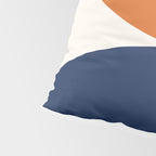 Abstraction Shapes 116 in Navy Blue Orange (Moon Phase Abstract)  Pillow Sham Gallery Image 4