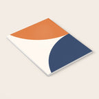 Abstraction Shapes 116 in Navy Blue Orange (Moon Phase Abstract)  Notebook Gallery Image 3
