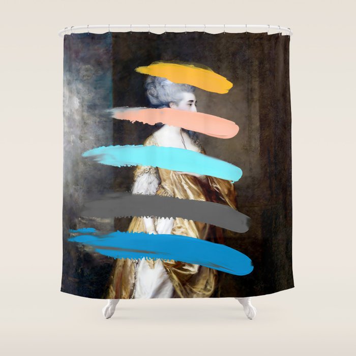 Composition 736 Shower Curtain Gallery Image 1