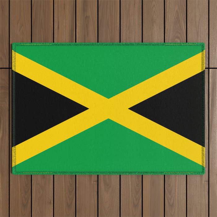 Jamaican Flag Outdoor Rug Gallery Image 1