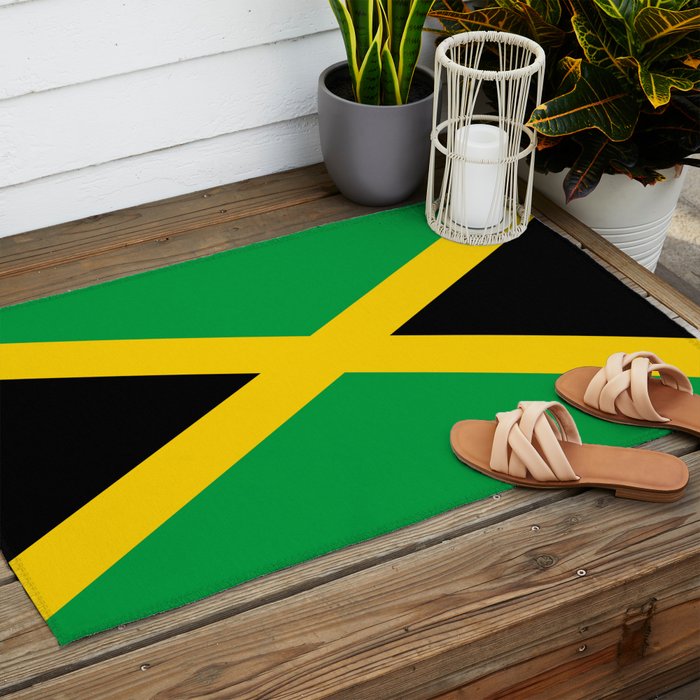Jamaican Flag Outdoor Rug Gallery Image 2