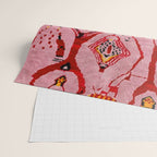 Traditional Pink Moroccan Rug Artwork Wrapping Paper Gallery Image 2