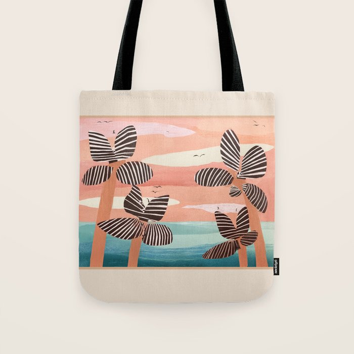 Tropical Sunset Palms III Tote Bag Gallery Image 1