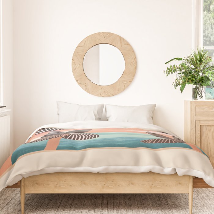 Tropical Sunset Palms III Duvet Cover Gallery Image 3