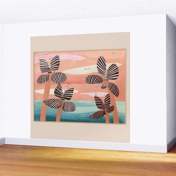 Tropical Sunset Palms III Wall Mural Gallery Image 2