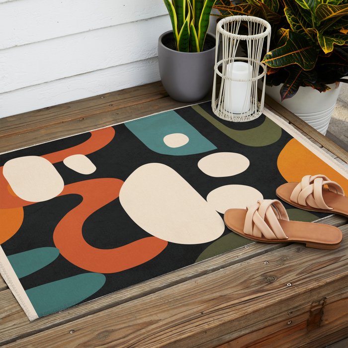 Abstract shapes in the skies 3 Outdoor Rug Gallery Image 2