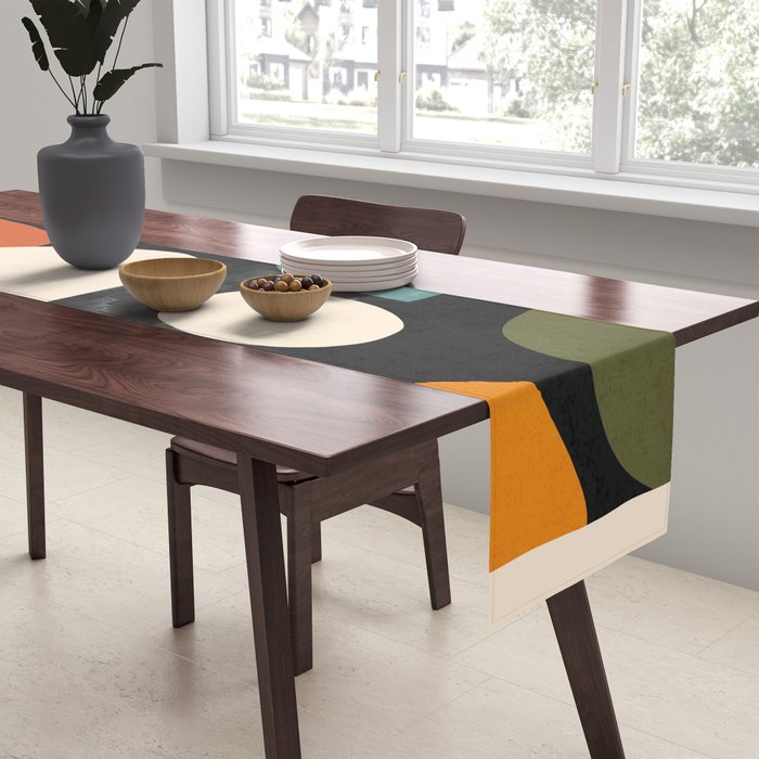 Abstract shapes in the skies 3 Table Runner Gallery Image 2