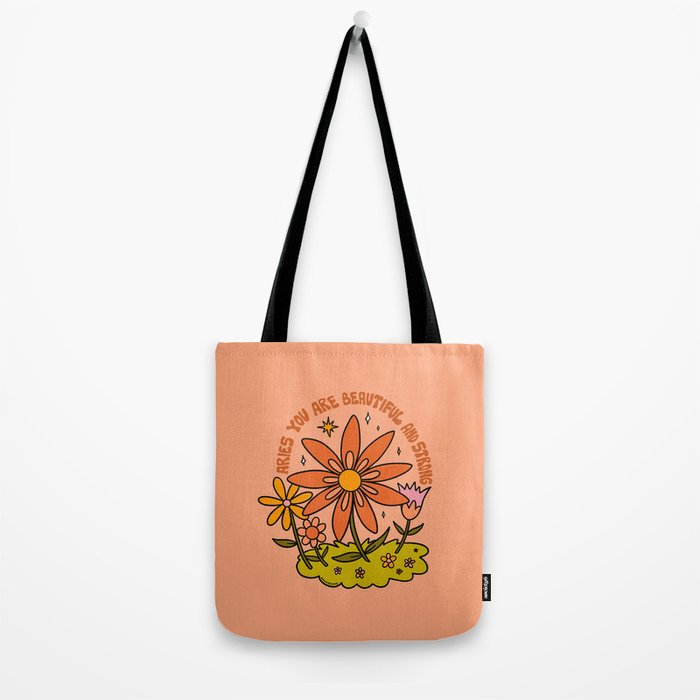 Aries Flower Tote Bag Gallery Image 2