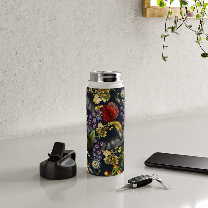 Flying Fox and Floral Pattern Water Bottle Gallery Image 5
